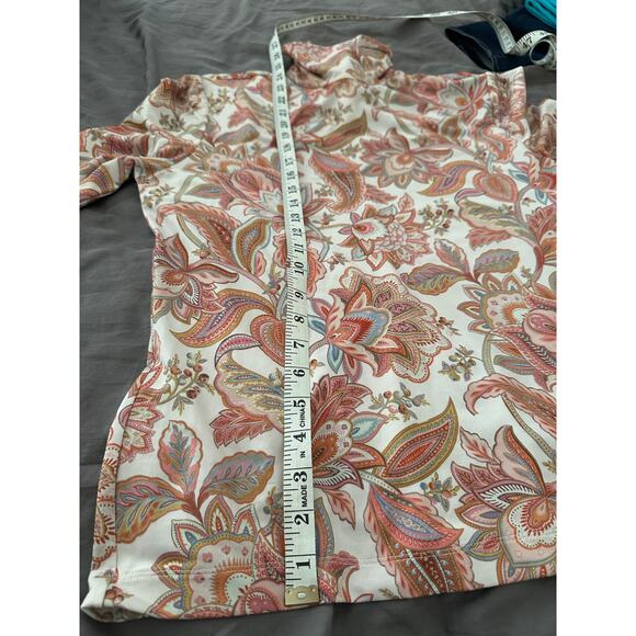 ZIMMERMANN Ladybeetle Paisley Floral Turtleneck Top Size 3/Large - Picture 12 of 15